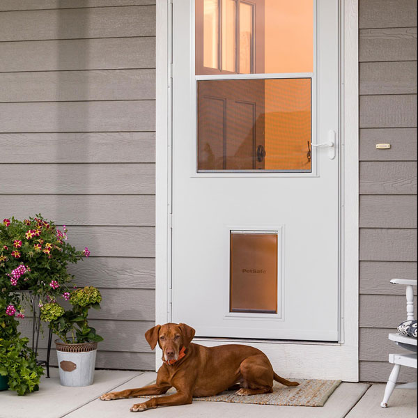 Menards screen door hot sale with dog door